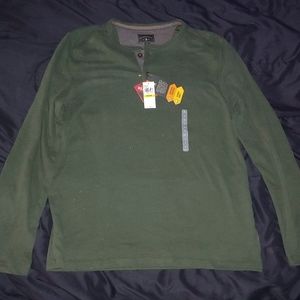 Green long sleeve Henley